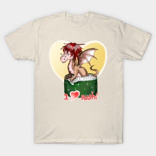 dragon roll I love sushi T-Shirt